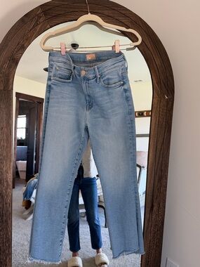 MOTHER Light Blue Straight-Leg Jeans